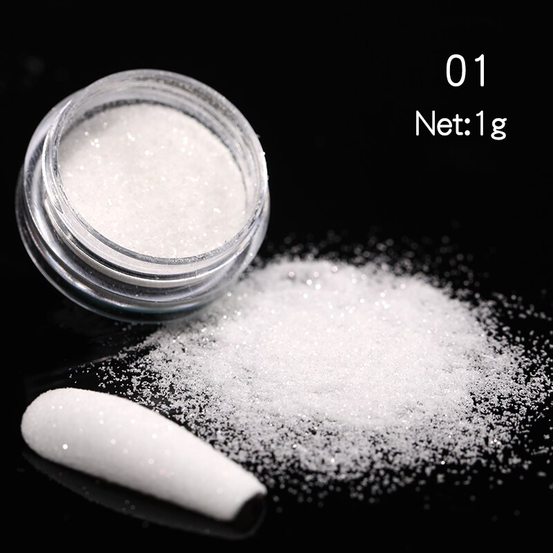 Poudre holographique pour ongles, paillettes argentées colorées, Pigments pour Nail Art, outils de décoration, DIY