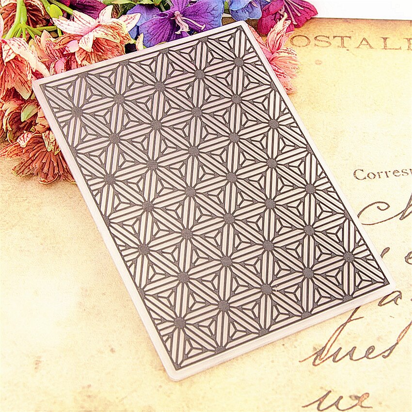 10.5x14.8cm pattern pattern folders Plastic bump Scrapbooking DIY Template Fondant indentation Cake Photo Album Card Make