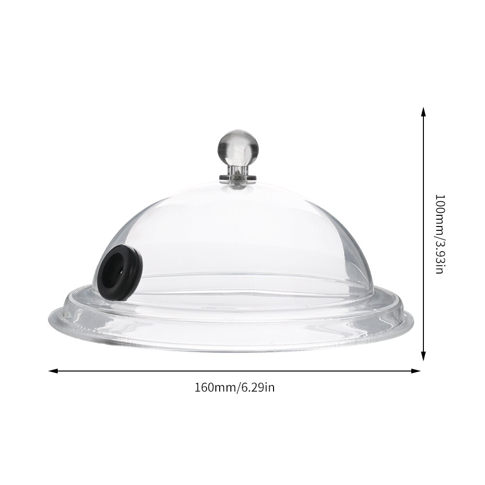 Molecular Cuisine Smoke Hood Food Grade Lid Dome Cover For Smoker Gun Accessory Smoke Infuser Cake Steak Cover Kitchen Food Dish: 16cm