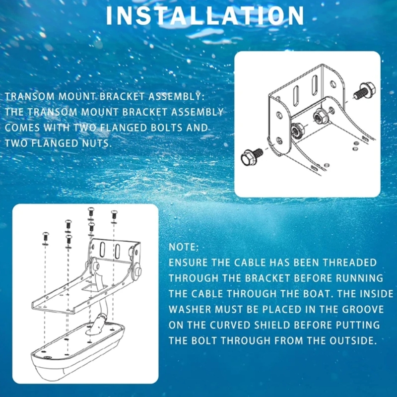 000-12603-001 Geber-Heckmontagehalterung, kompatibel mit StructureScan 3D Yacht Marine Angeln, stoßfestes AOS
