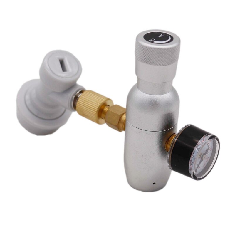 Homebrew Kegging Premium Regulated Compact CO2 Charger with Ball Lock Gas Disconnect 60/150 psi 3/8-18UNF