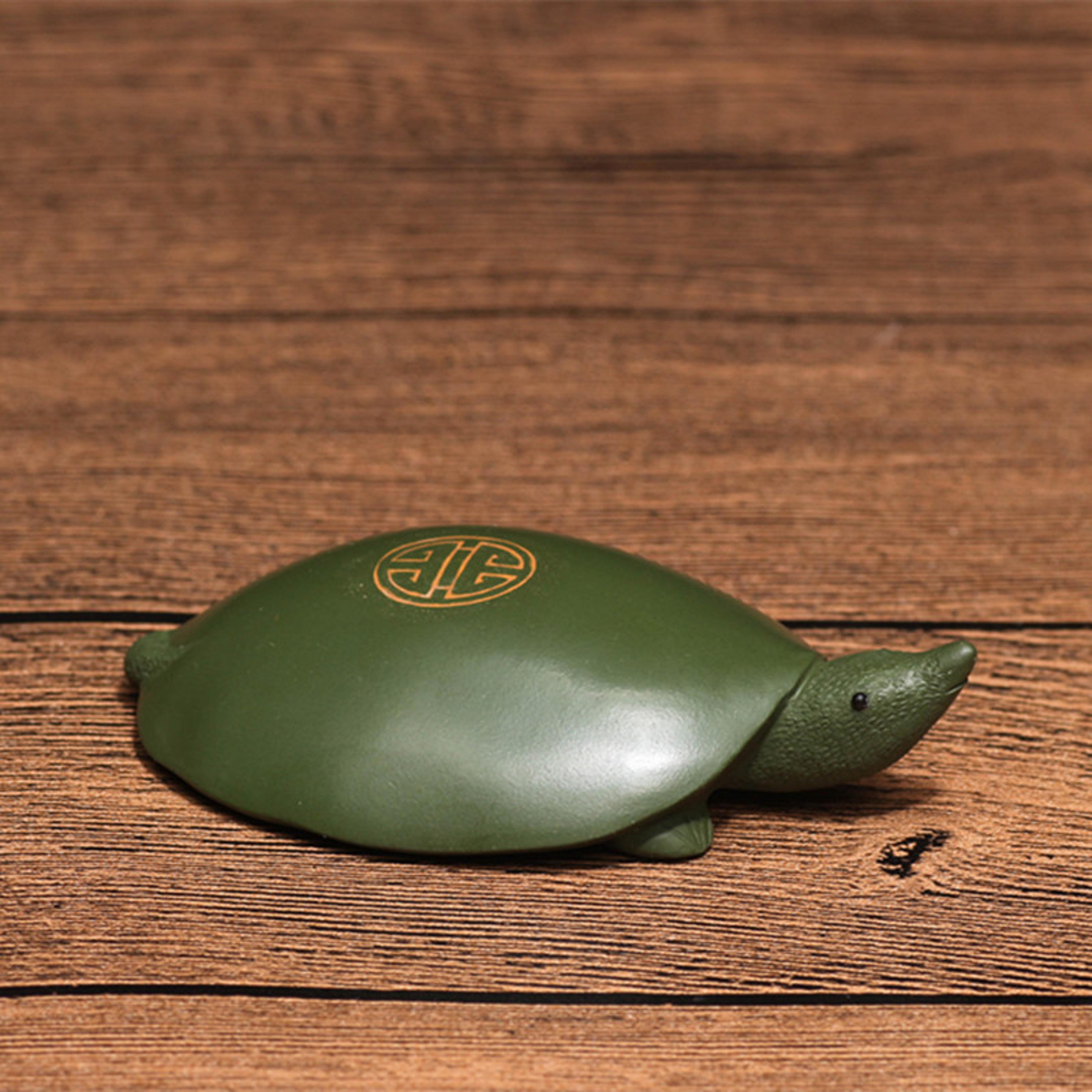 Tibetan /Tibet /Nepal zisha yixing carved tea play carving turtle statues Decoration toy tea pet figures soft-shelled turtle tor