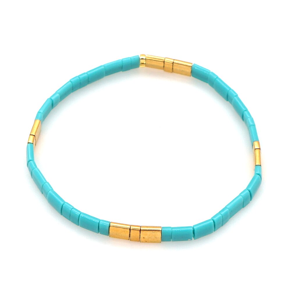 Go2 boho nyaste tila pärlor armband miyuki glas armband kvinnor femme vänskap armband smycken pulseira mujer armband