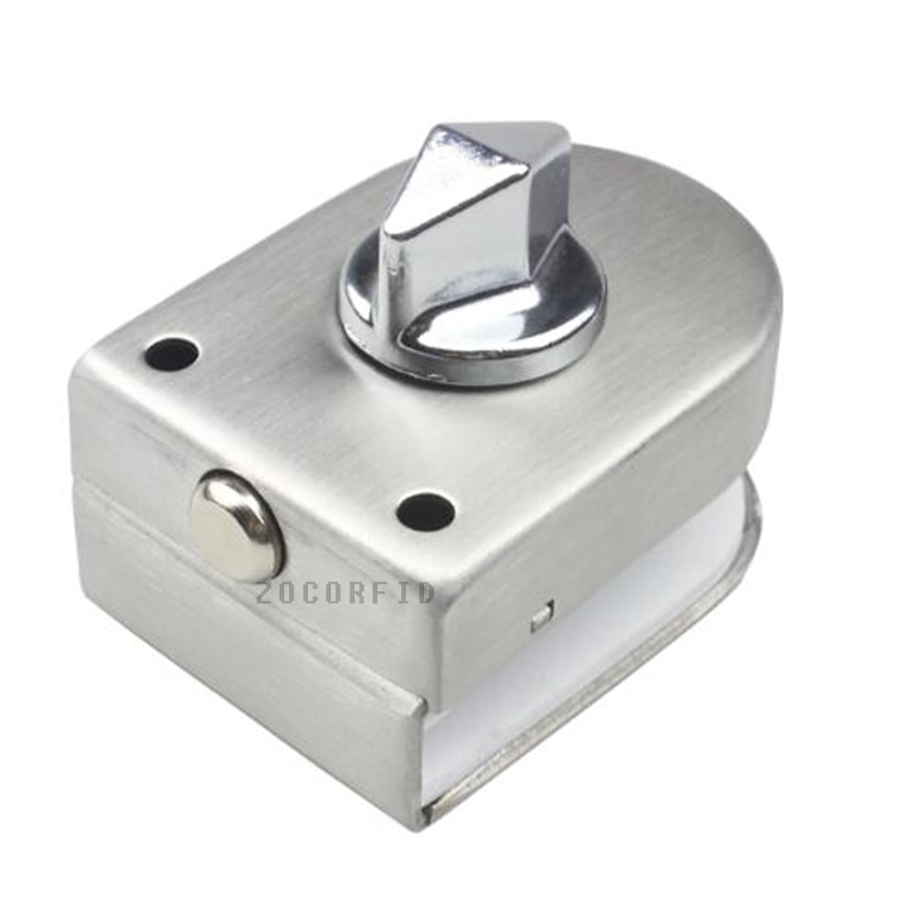 10-12mm tykke rammeløse låse til låse med låse med tommelfinger, der drejer tommelfinger, kedelig fri låse til glaspanel