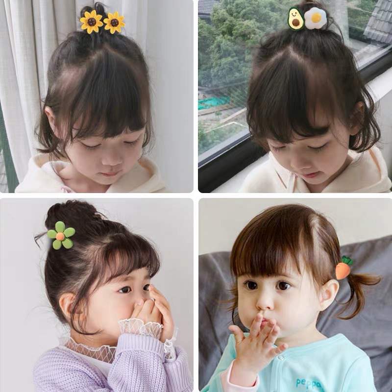 10 pçs/set bonito bebê elástico faixas de cabelo para meninas dos desenhos animados flor crianças scrunchies rabo de cavalo titular do cabelo do bebê acessórios