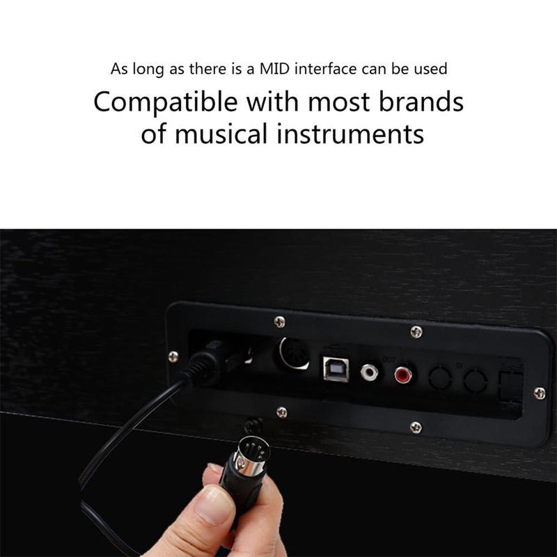 Usb In-Out Kabel Converter Pc Naar Music Keyboard Adapter Usb Adapter Kabel Midi Interface Cord A4G1