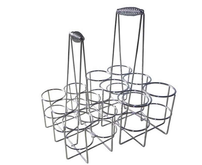 6 or 12 rustfrit stål flaske øl holder fest øl kurv stativ vin caddy stand restaurant bbq hotel bar vin øl flasker