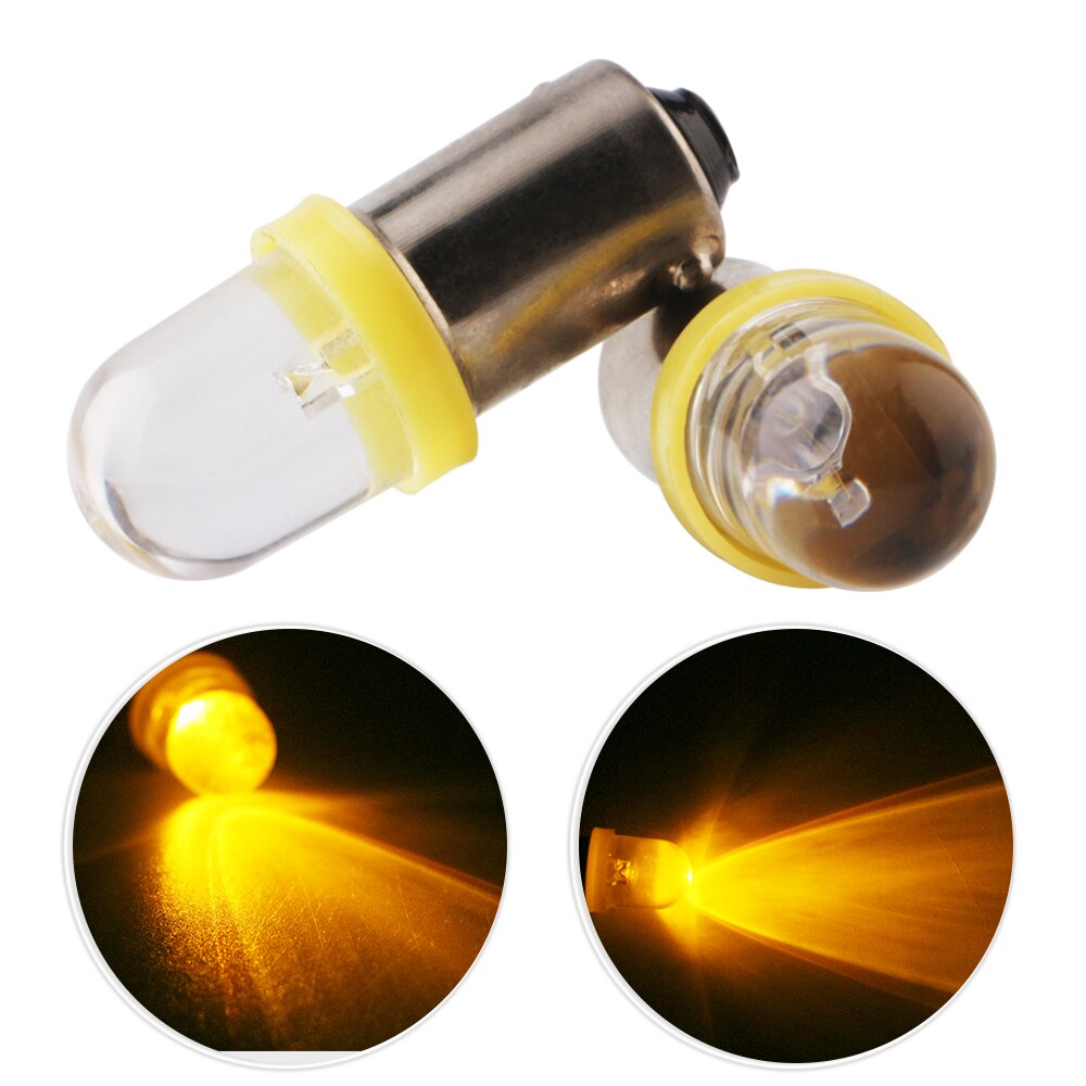10 kpl 6v 6.3v dc  t11 t4w ba9s h6w 3886x 1895 64111 r linssi flipperilamppu muotoilu valkoinen sininen punainen keltainen vihreä rgb sekoitus väri: Keltainen
