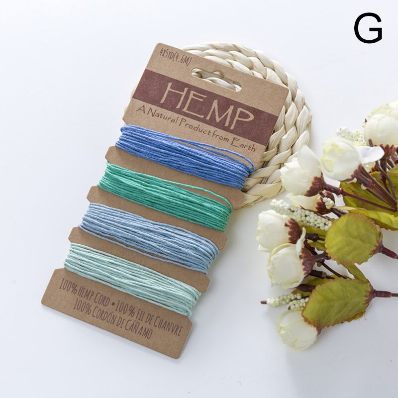Corda di canapa colorata corda cerata filo spago filo filo regalo fai da te imballaggio gioielli braccialetto fare mestiere decorazione della festa nuziale: G