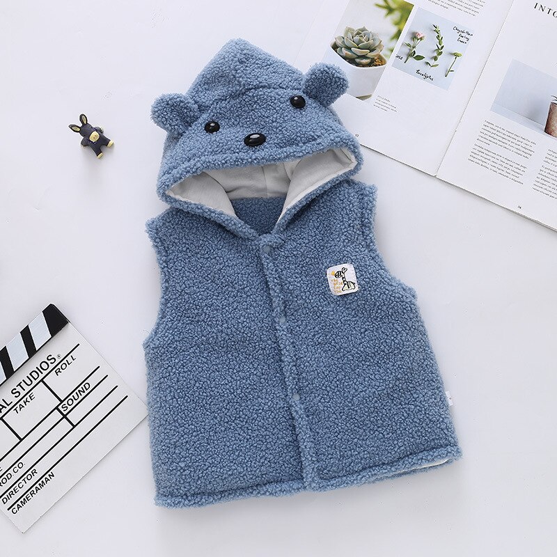 Baby jongens meisjes hooded vest Katoen dikke peuter twee-tone Vest herfst winter lente warm baby kinderen kids kleding 6-24M