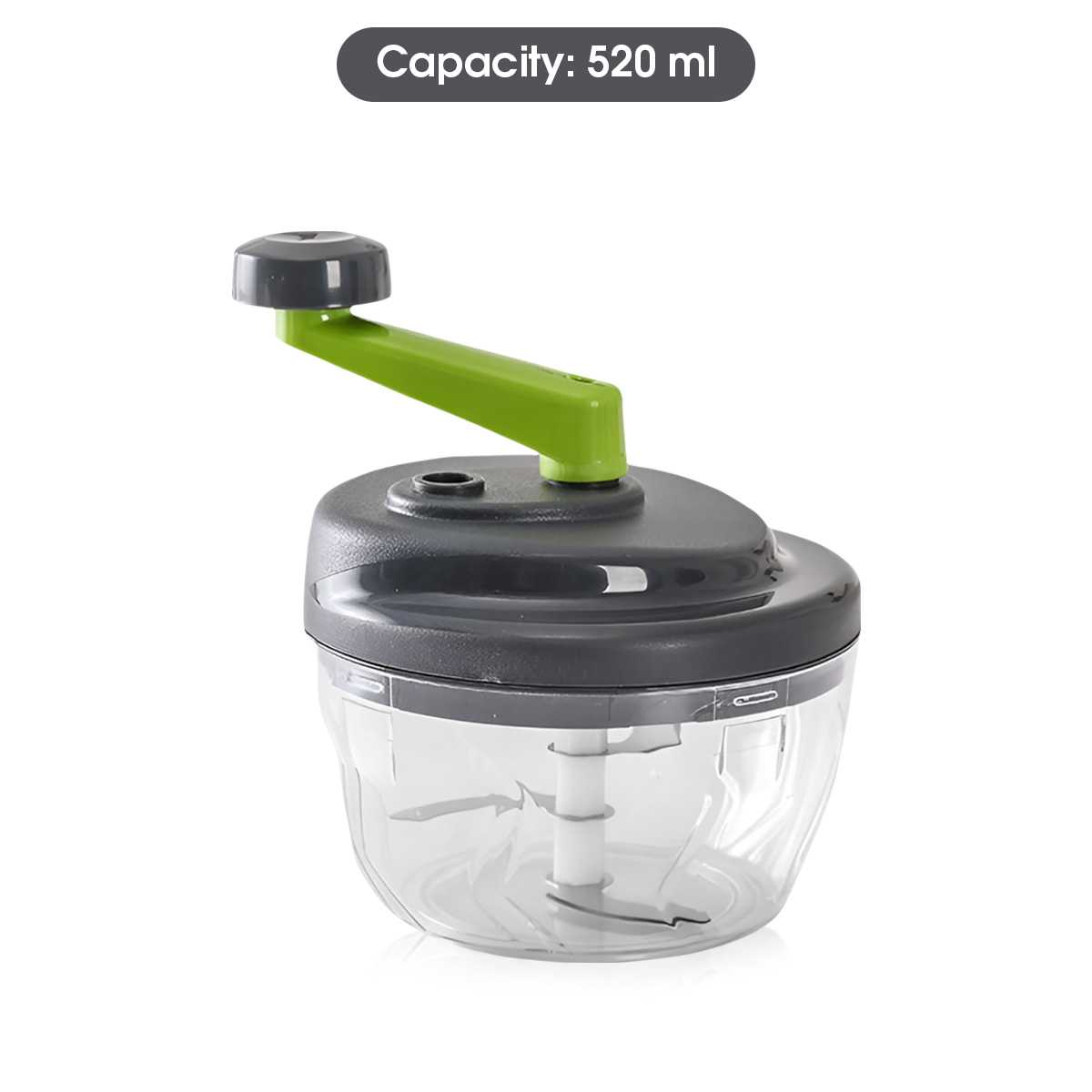 1pc 520/900ML Manual Meat Mincer Garlic Chopper Rotate Garlic Press Crusher Vegetable Onion Cutter Kitchen Cooking Accessories: SKY BLUE