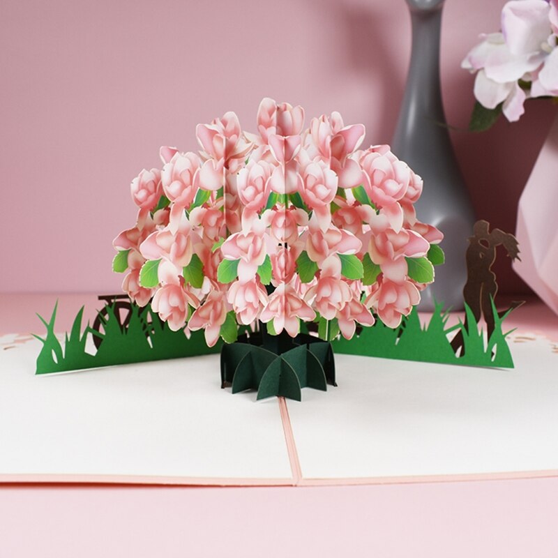 3d pop-opp blomst blomster gratulasjonskort til bursdag mødre fars dag uteksaminering bryllupsdag: 8
