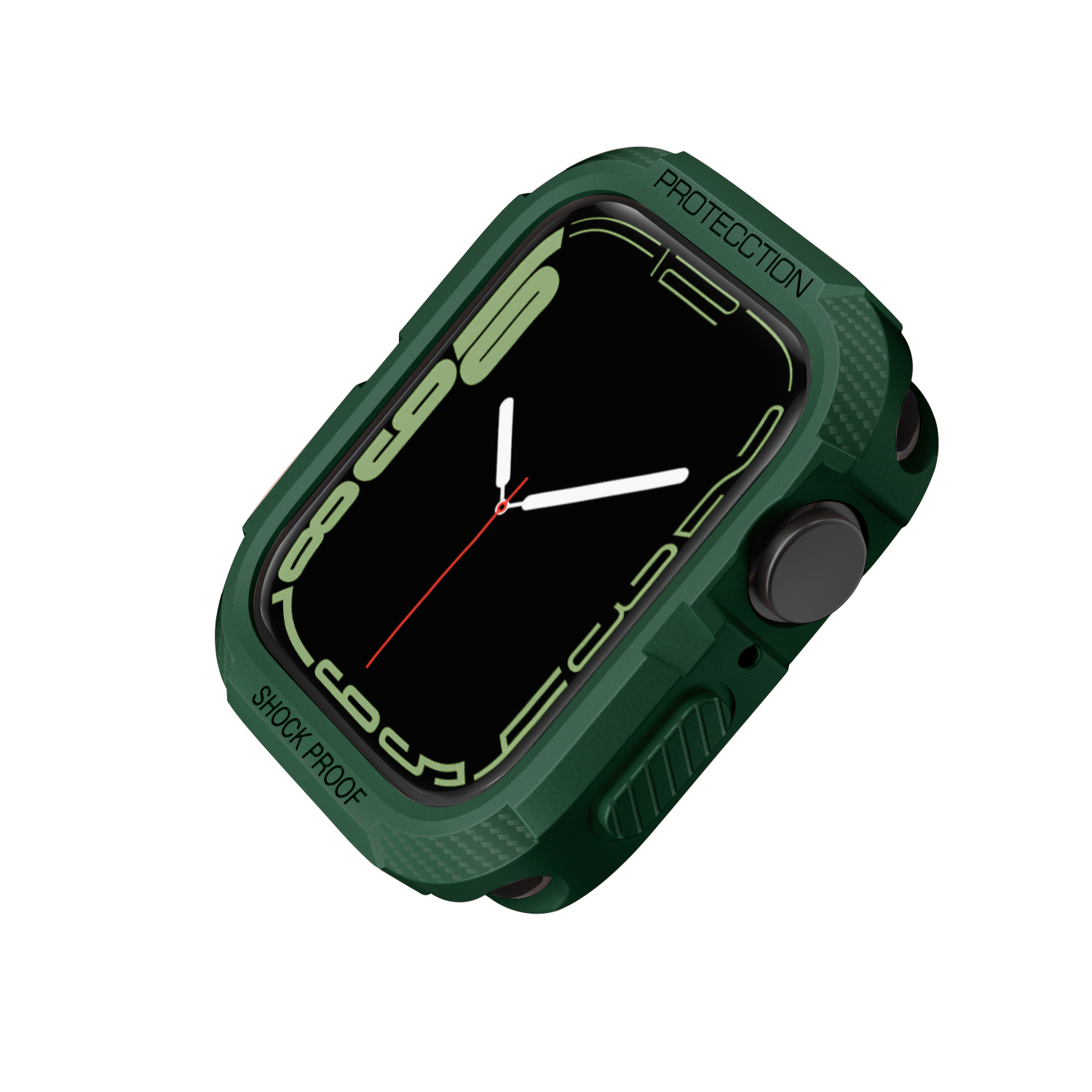 Couvercle robuste pour coque Apple Watch série 7, 44mm 40mm 45mm 41mm se 6 5 4 3, protecteur d&#39;écran TPU, accessoire iWatch: Green / 38mm or 40mm or 41MM