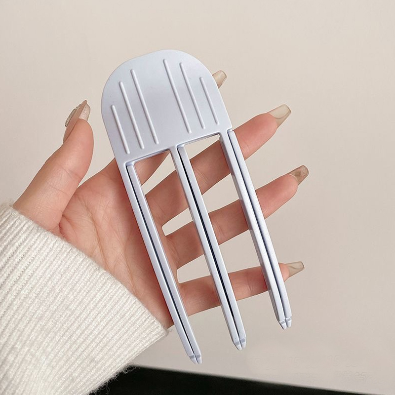 Women Fluffy Hair Roots Clips Comb Hairs Top Styling Curling Barrel Portable Korean Lazy Hairs Clip Volume Wind Sculpting Comb: PURPLE