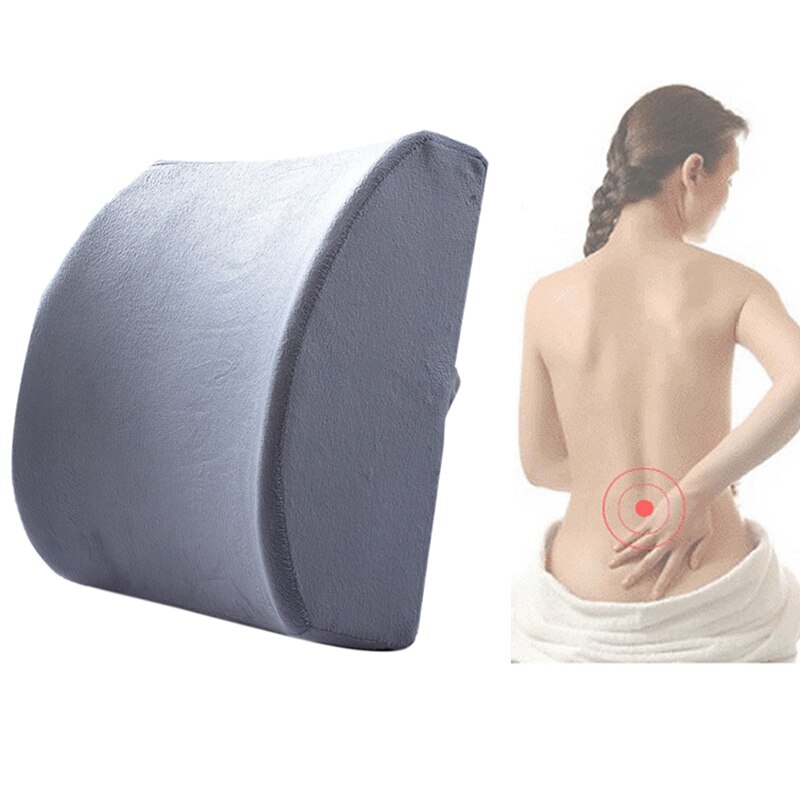 Chair Pillow Memory Foam Lumbar Back Support Cushion Relief Pillow for Office Home Car Auto Travel Booster Seat