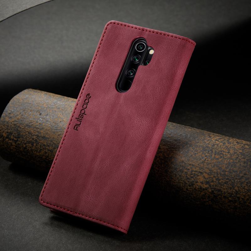 Xiaomi用レザーフラップケース,redmi note 8 pro用デラックスケース,強力な磁気カードホルダー付きマットウォレット