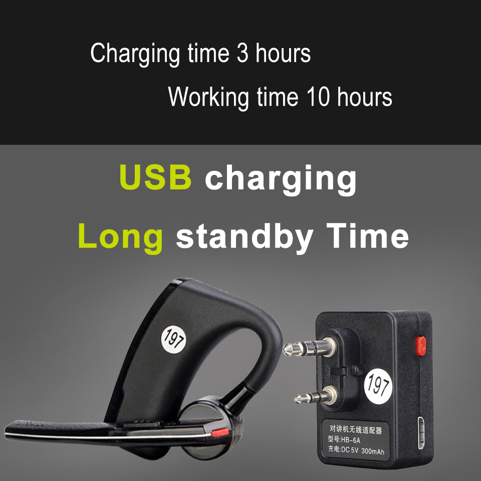 Wireless Bluetooth Headphone Walkie Talkie Headset With Wireless Finger PTT And Bluetooth Adapter For Kenwood Two Way Radio