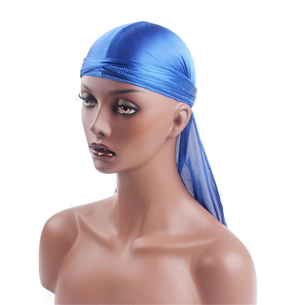 Männer Frauen Silk Satin Atmungsaktiv Seidig Durag 360 Welle Kühlen Bandana Hut Turban