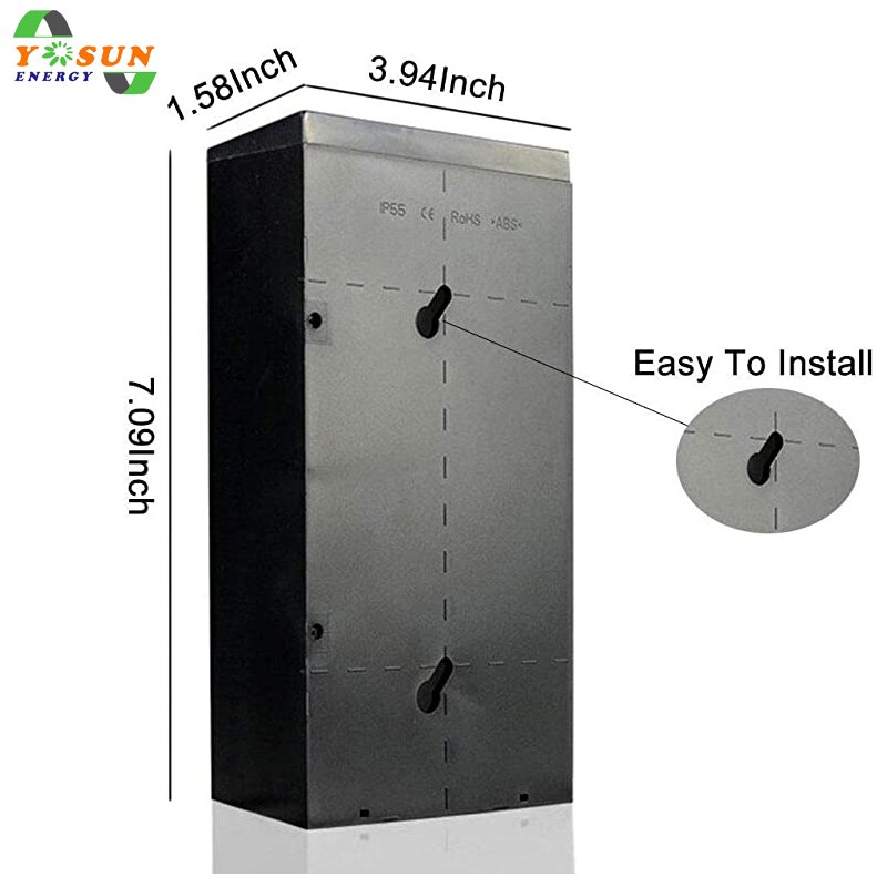 Yosun Solar Light House Number Door Plate Digital Solar Light LED Address Signs Door Number Digits Wall Mount Number