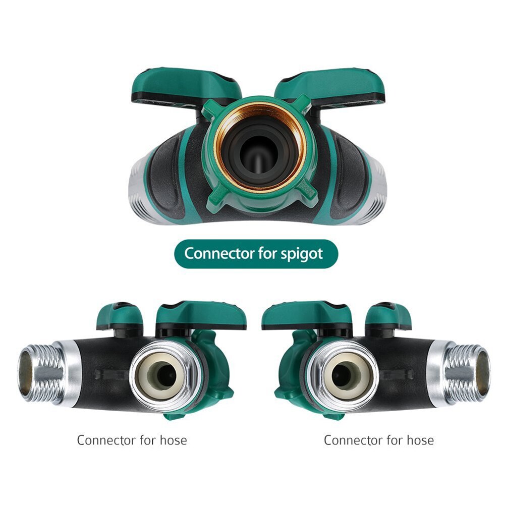 2 Way Y Shape Hose Connector Garden Splitter Comfortable Plastic Grip Faucet Garden Water Connectors