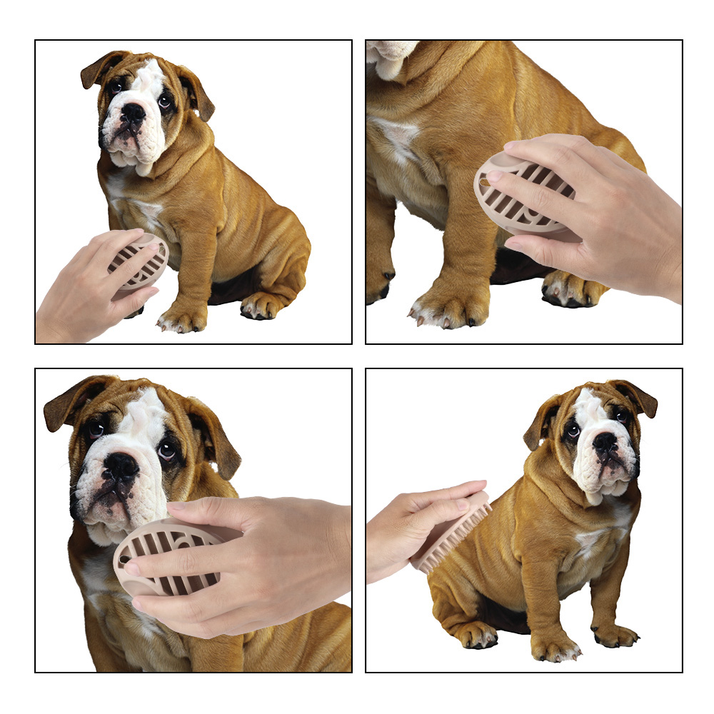 Limpiador de cerdas de silicona suave para mascotas, cepillo de masaje para perros y gatos, cepillo de limpieza rápida, peine, herramientas de lavado
