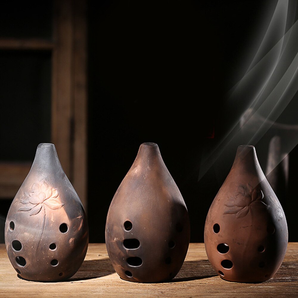 Flauta China , instrumento Xun de 10 agujeros, Ocarina de cerámica, instrumento de música antigua para artistas principiantes, 1 ud.: Assorted Color 1