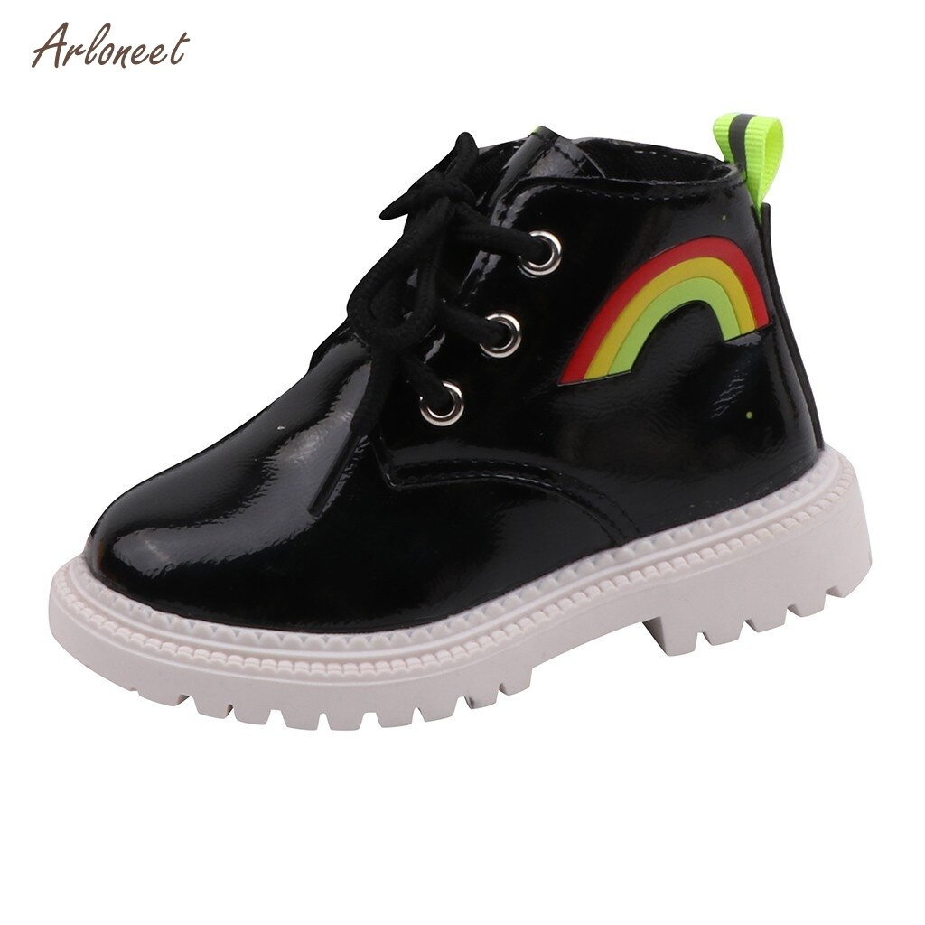 2019 outono inverno botas do bebê da criança arco-íris esporte zip botas curtas crianças meninos meninas botas meninas meninos esporte botas sapatos