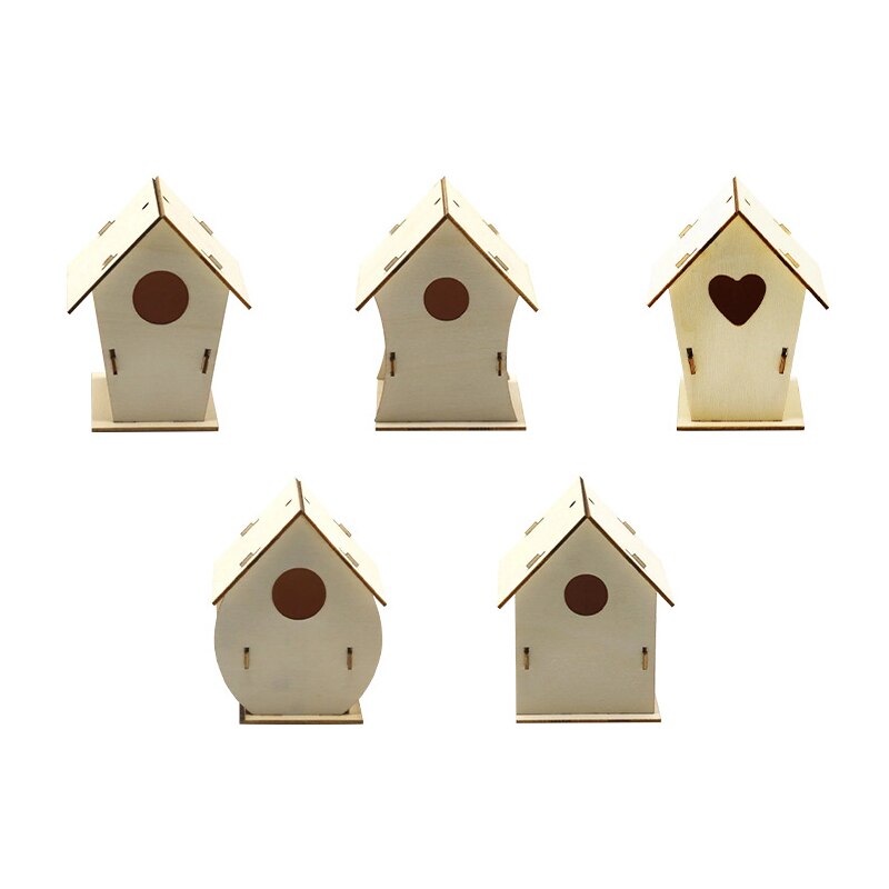 Bird House Handmade Wooden Box Cage Outdoor Birdhouse Garden Yard Hanging Pet Products Crafts Nest Bird Box Garden Decor
