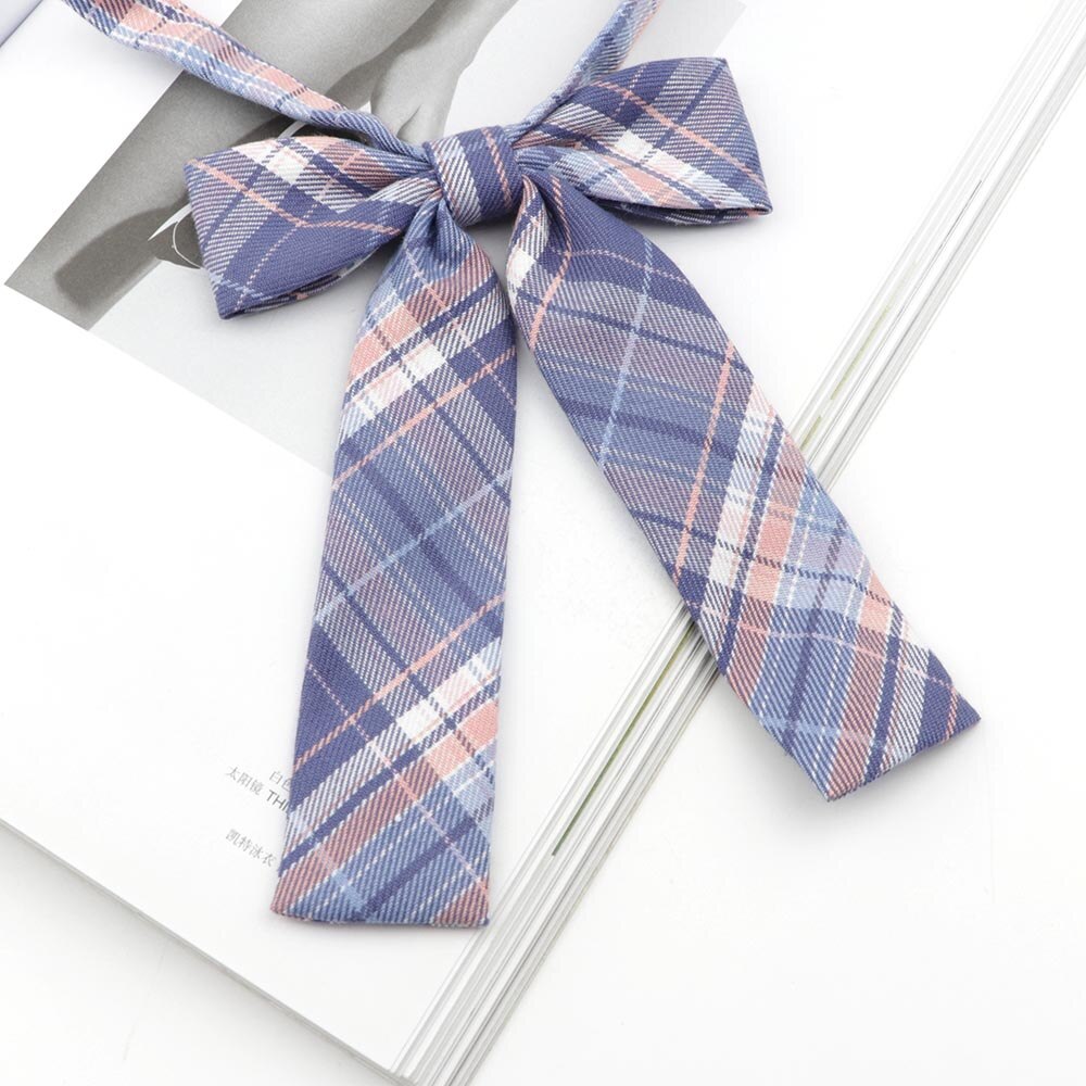 Chic College Striped Ladies Cute Bowtie Women School Girl Student Uniform Formal Suit Accessories Cravat Butterfly Knot