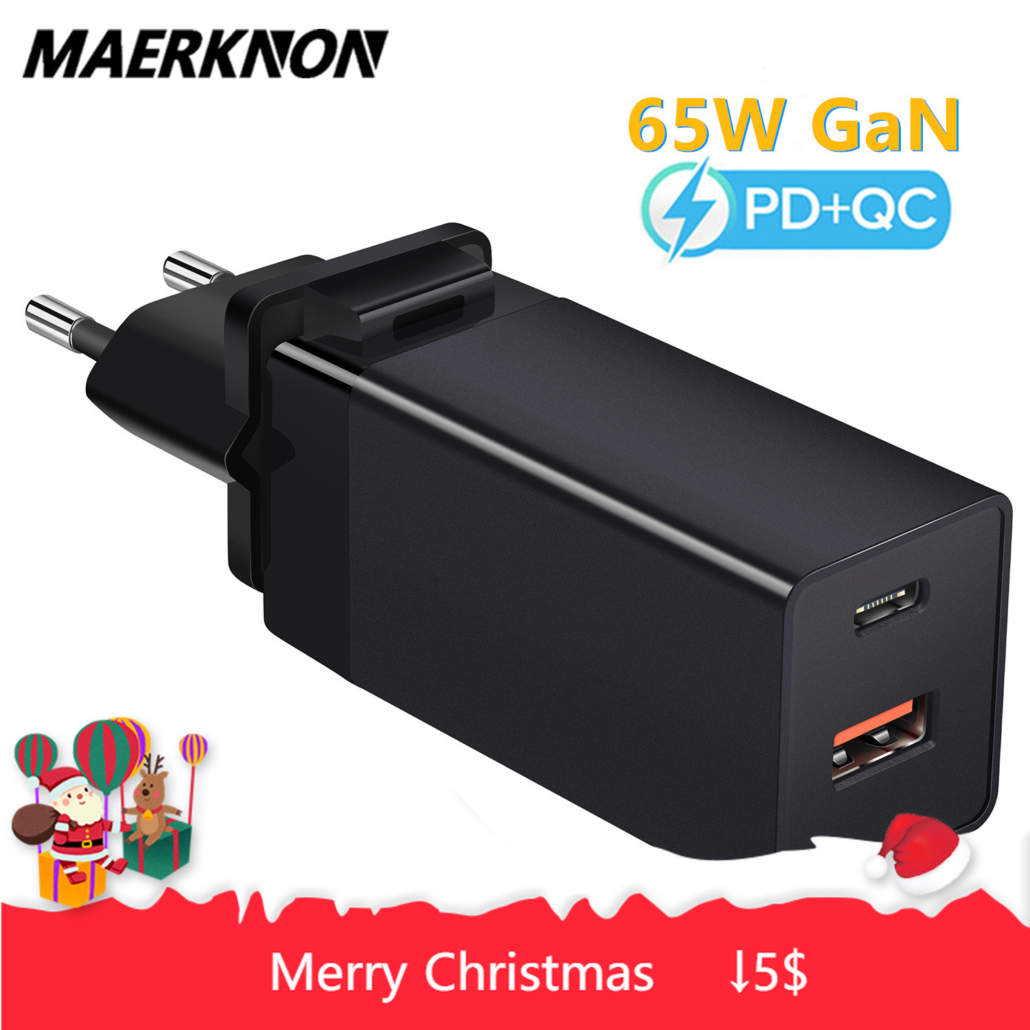 Ładowarka USB 65W GaN szybkie ładowanie 4.0 3.0 PD USB-C typ C szybka ładowarka USB dla iPhone 12 Pro Max 13 Macbook Samsung S21 Xiaomi
