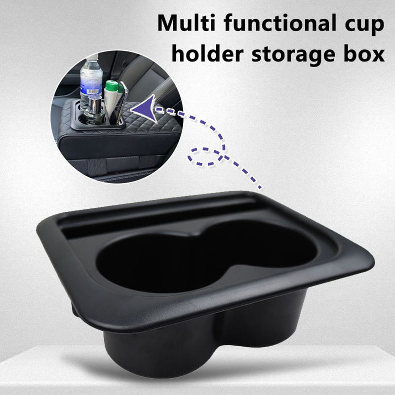1pc Universal Water Cup Holder With Cell Phone Storage Holder Car Interior Accessories Car Holder Center Console Armrest Pillow