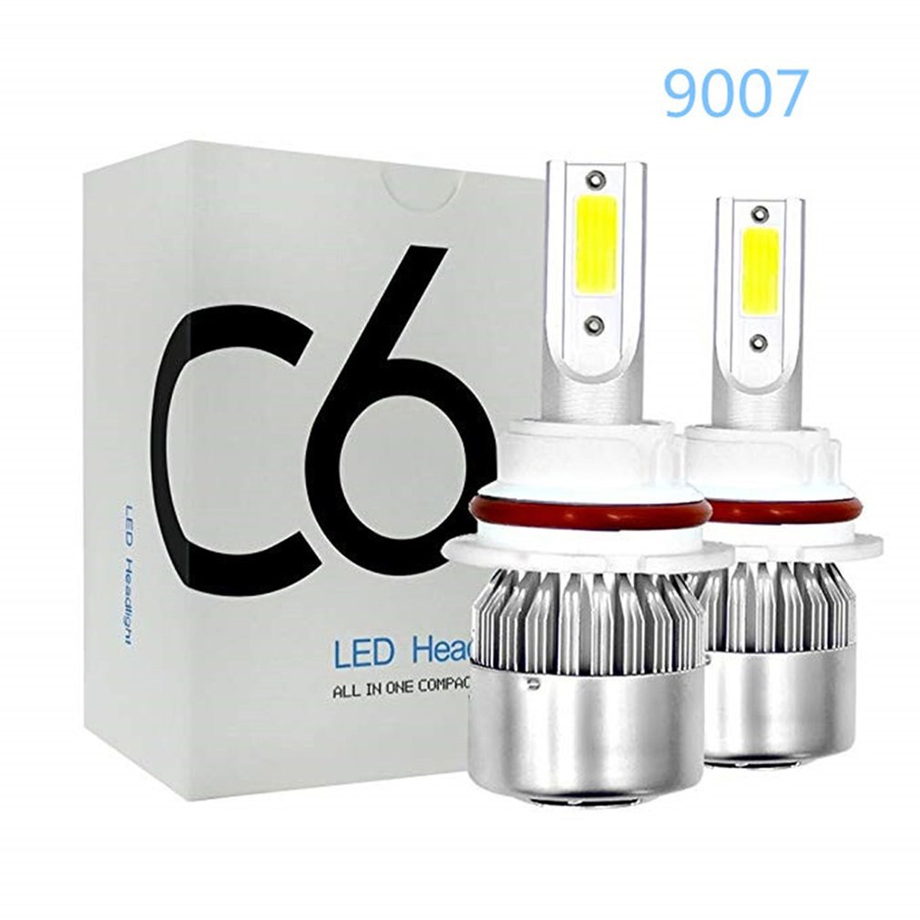 C6 Car Led Headlight Aviation Aluminum Ip68 Protection Level Car Led Headlight 360 Degree Light Cob Light Source: Green