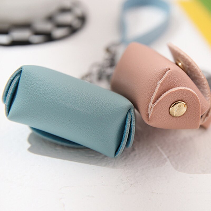 Cute Women Leather Handbag Charming Purse Key Ring Pendant Jewelry 5 Colors Bags Accessories