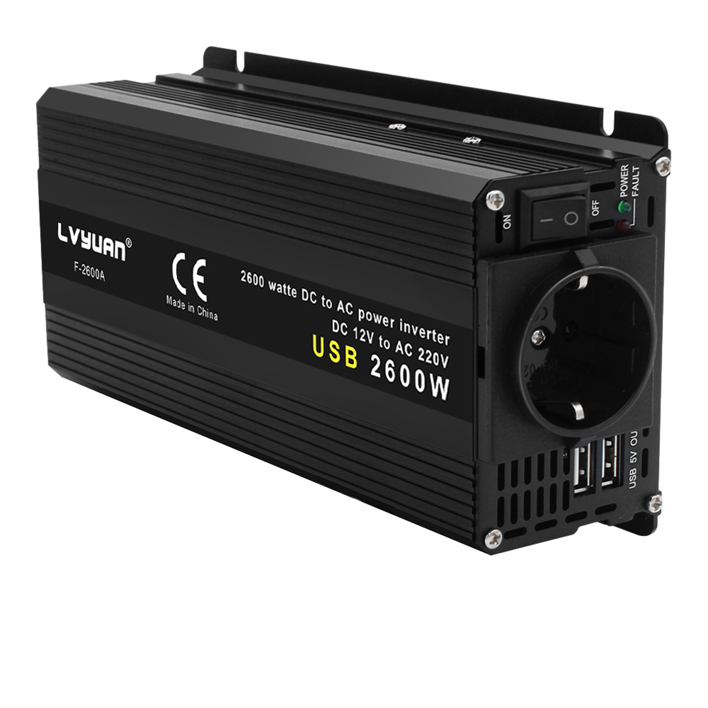 Car Inverter 12V 220V Power 500W/1500W/2000W/2600W/3000W Converter EU Socket 12 Volts auto Inversor12v 220 v Transformer Solar