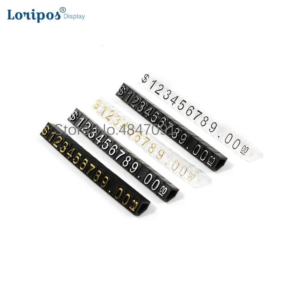 360 würfel Weiß Auf Schwarz Einstellbar Preis Anzeige Tag Label Einzelhandel Shop Digit Cube Stick Für Kleidung Schmuck Preis display