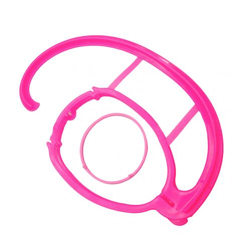 1pc paryk bøjle bærbar salon frisør butik hængende frisør hat holder display stander ophæng foldbar nem at opbevare: Lyserød