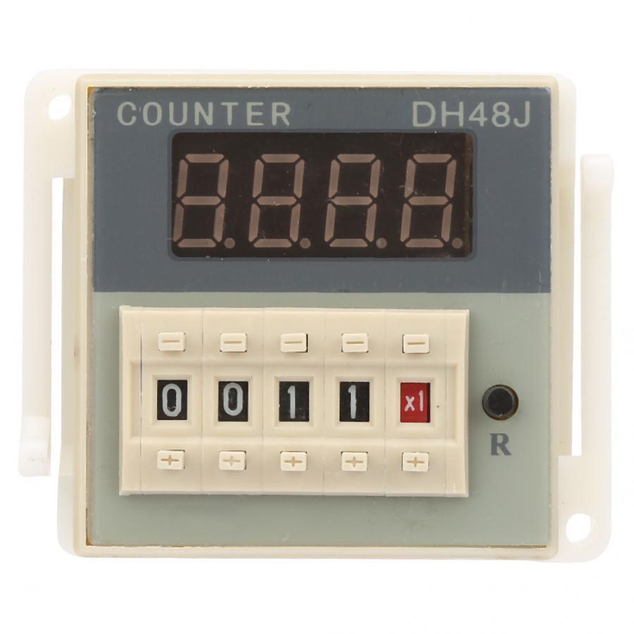 O111ROM DH48J-8 LCD Digital Electronic Counter 8 Pins Delay Time Relay 0-999900 Display Electronic Counter