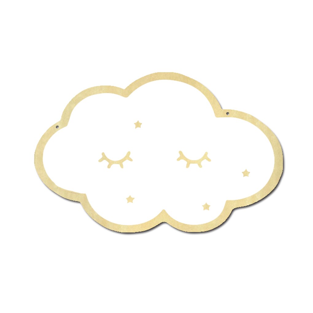 1PCS Children Cartoon Decorative Mirror Bathroom Baby Room Rabbit Star Wood Acrylic Mirror Frame Home Art Wall Decor: 7