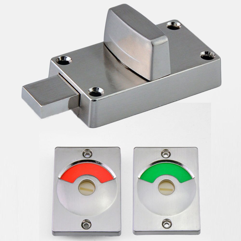 Zinc Alloy Safety Door Bolts Indicator Lock Buckle Public Toilet Door
