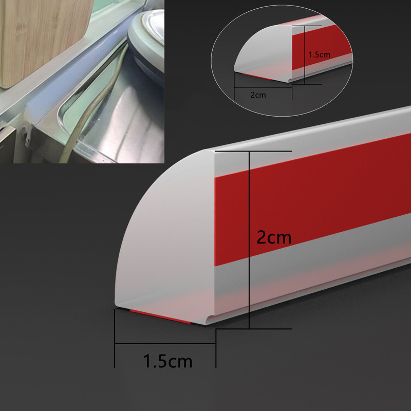 Silicone Bathroom water Stopper Blocker Flood dam Barrier for Kitchen countertop sink shower wall corner Sealant Tape Waterproof