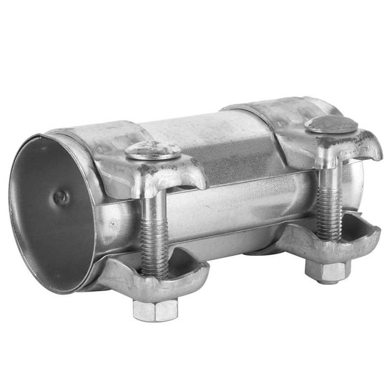 Exhaust Pipe Coupler Joiner Exhaust Muffler Tube Connector Joiner Dual Clamp Sleeve 2in/51mm Automobile Accessory