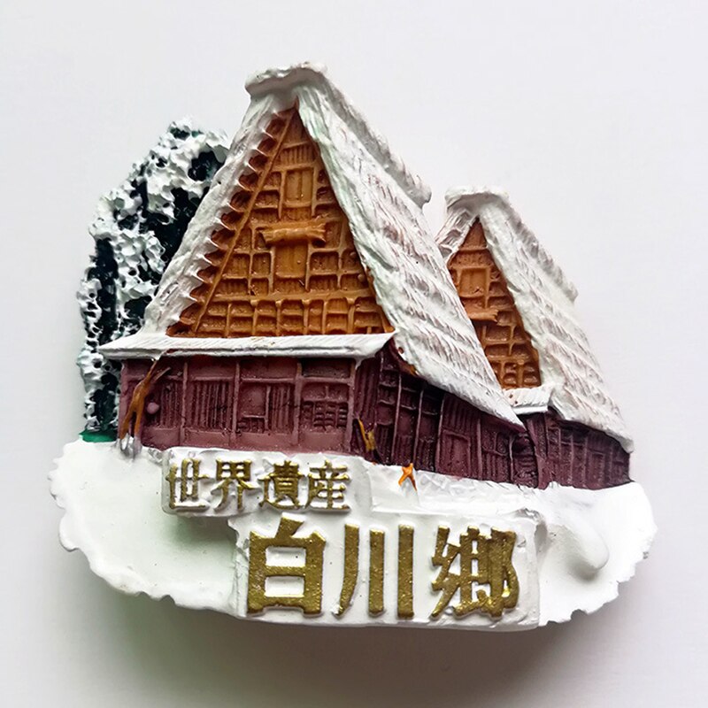 Japan shirakawago naturskønne harpiks køleskab magnetisk mærkat turisme souvenir køleskab magnet diy boligindretning: Default Title