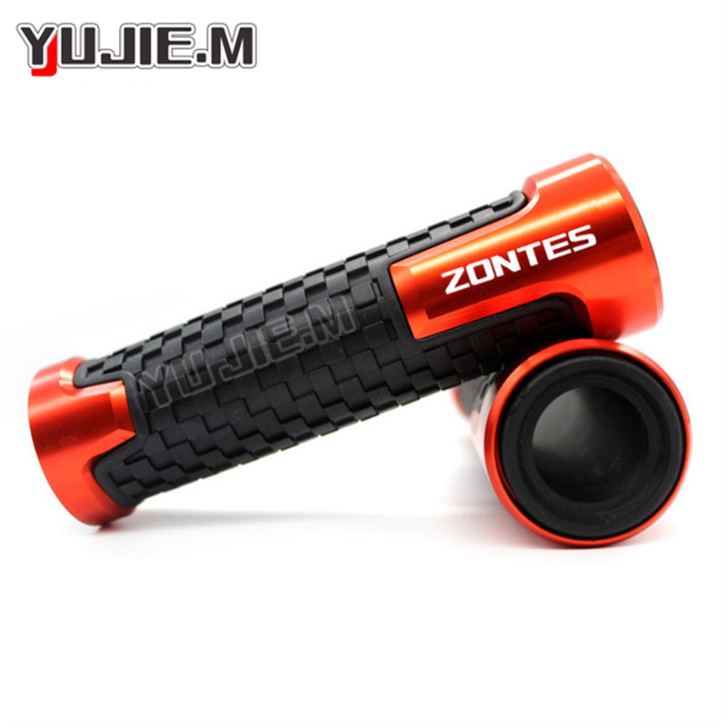 Per Zontes 310X 310T 310V 310R ZT310 accessori moto manopole CNC in alluminio maniglia tappo terminale per Zontes ZT250-s/r: YELLOW