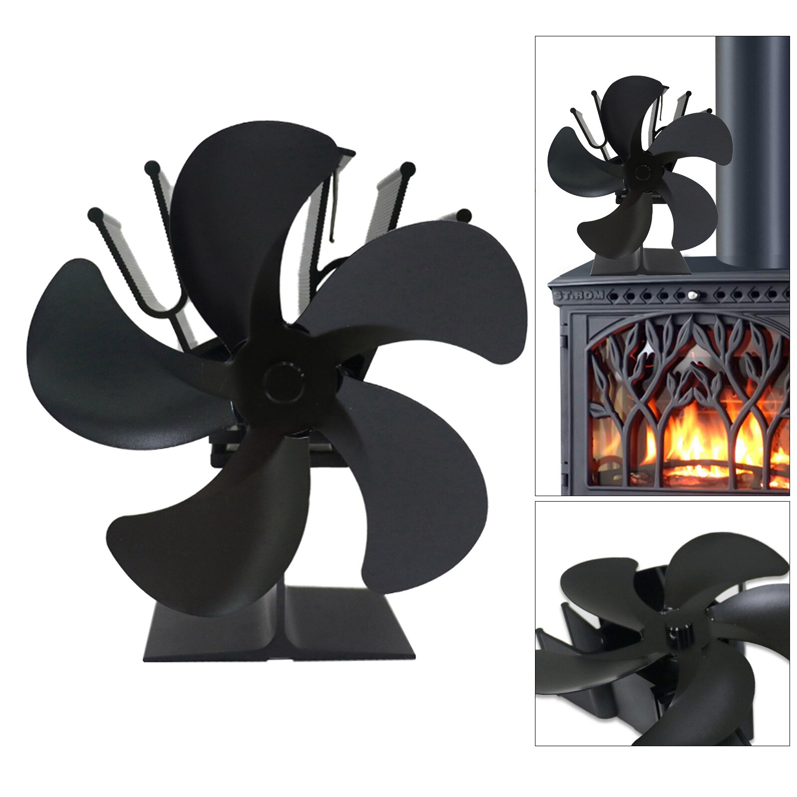 Effective Circulation Stove Fan for Wood Stove/Fireplace/Gas/Pellets/Wood