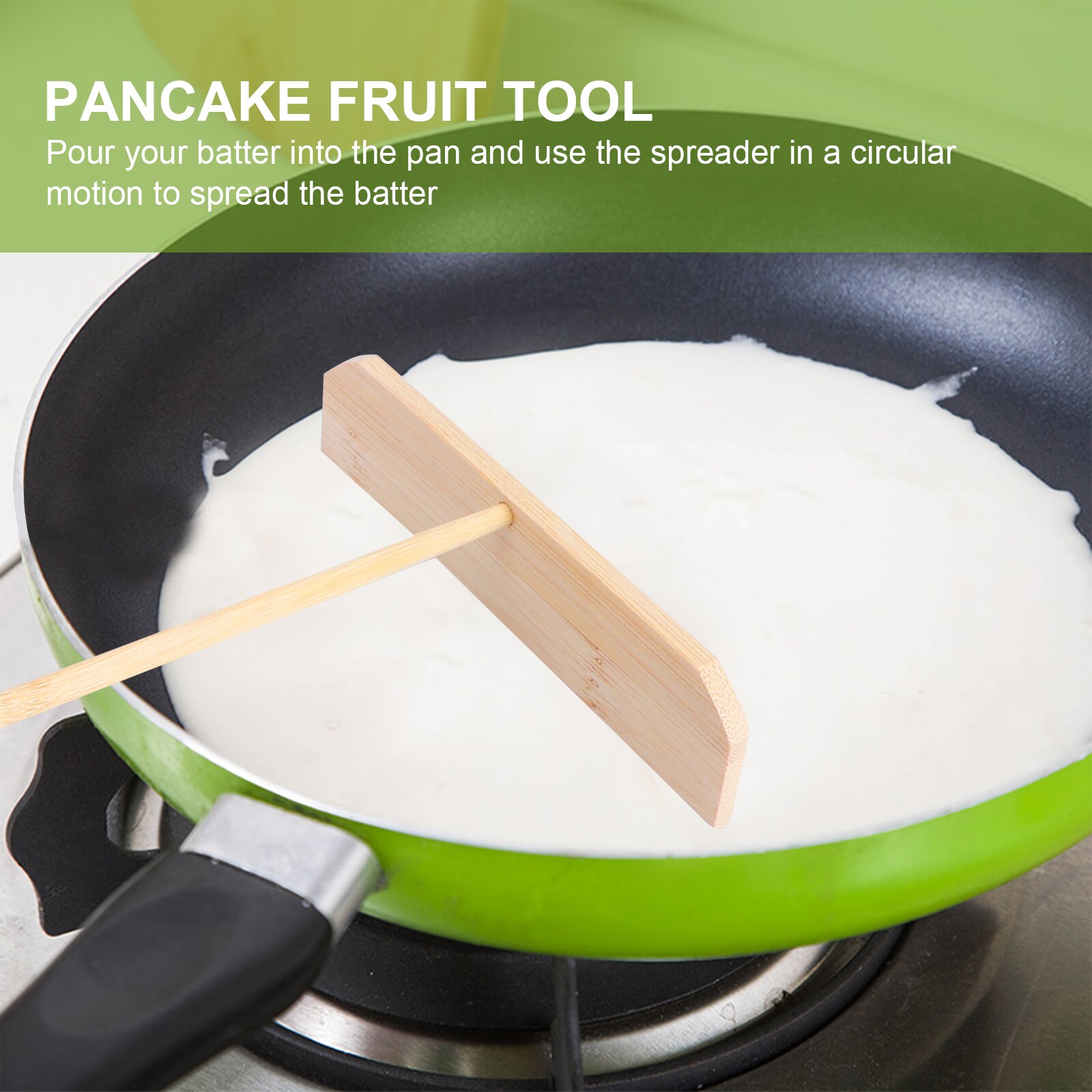 1PC Practical Durable Useful Lightweight T-shaped Pancake Making Rake Tool Kitchen Gadgets