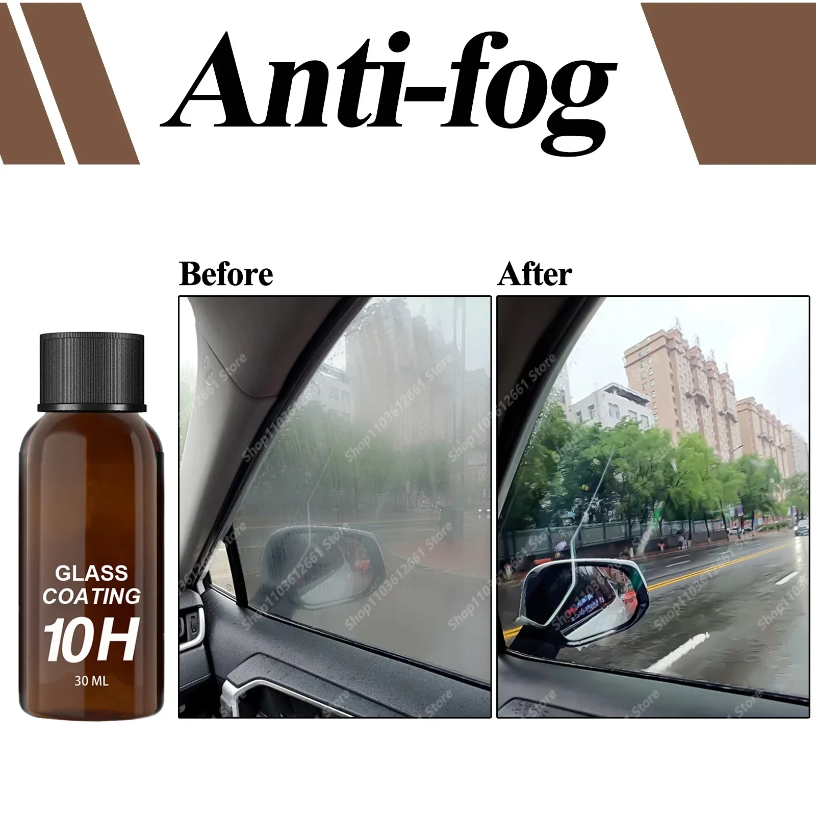 Revestimiento de vidrio para coche, limpieza de ventanas de coche, elimina las manchas, elimina la suciedad grasa, pulido de ventanas de coche, agente impermeable a prueba de polvo