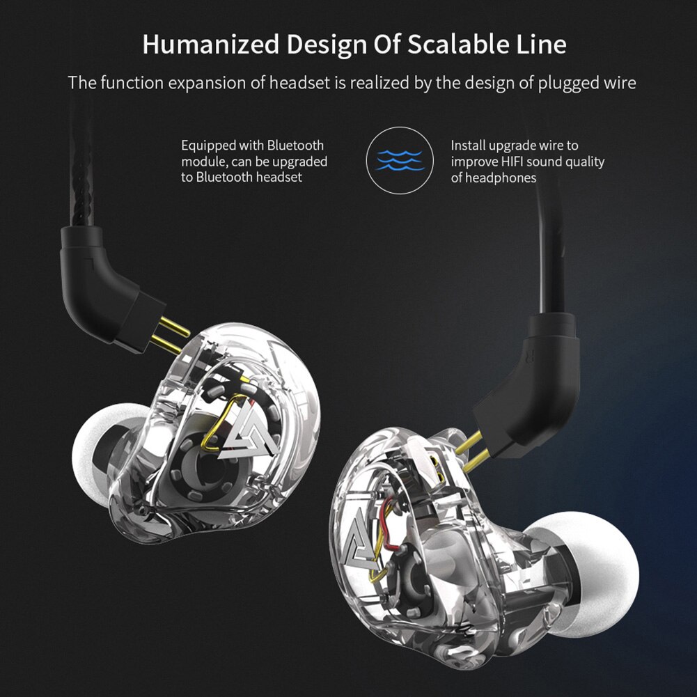 Qkz VK1 Wired In-Ear Oortelefoon Bass Hifi Oordopjes Sport Hoofdtelefoon Met Mic