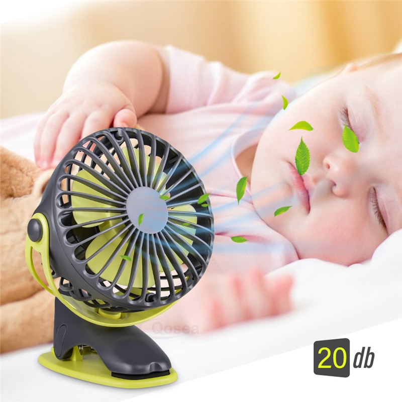 Portable Cooling Mini Fan 360 Degree Rotation Rechargeable Fan USB Charging Desktop Clip Fan Strong Airflow 4 Speed Cooler