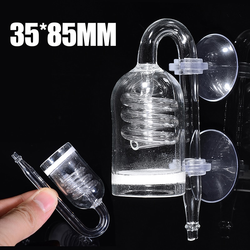 1pc u-format glasakvarium  co2 diffusor tank bubble atomizer solenoid regulator mossa  co2 atomizer 3.5*8.5cm