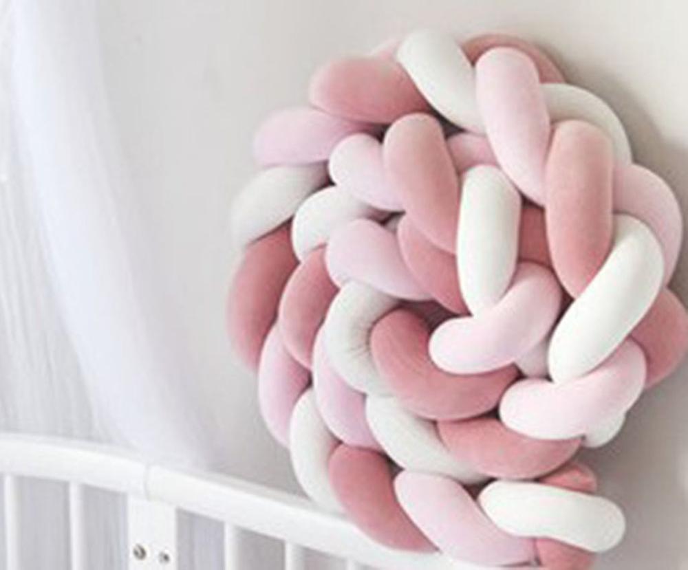 3M Länge Kleinkind Bett gewebte Anti-Kollision Streifen nordisch Stil Baumwolle Mehrfarbig Baby Bett Sicherheit Leitplanke Für freundlicher der: 6